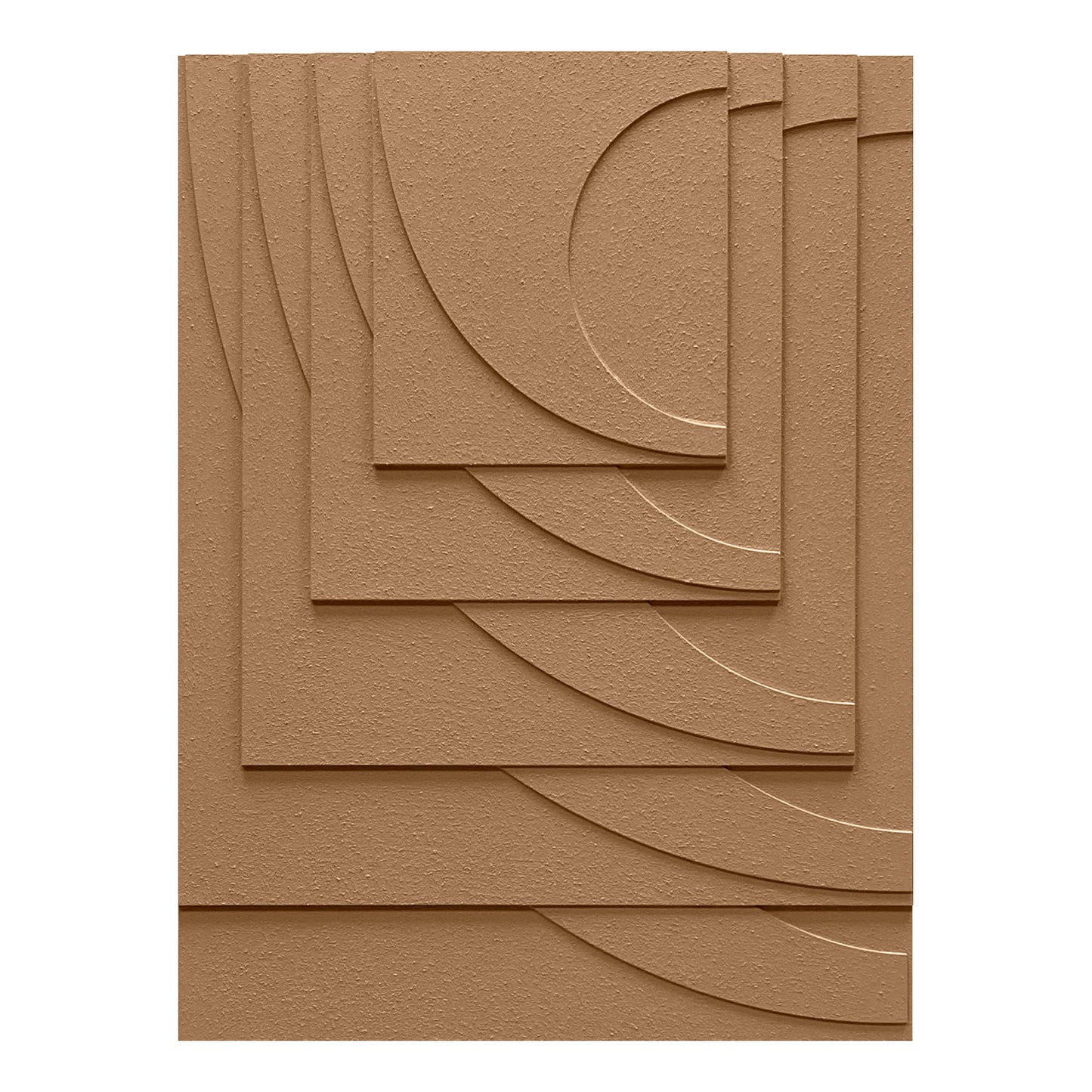 Terracotta Geometry Carved Wall Panel
