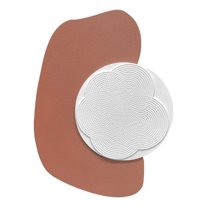 Taupe Ripple Circle Wall Relief