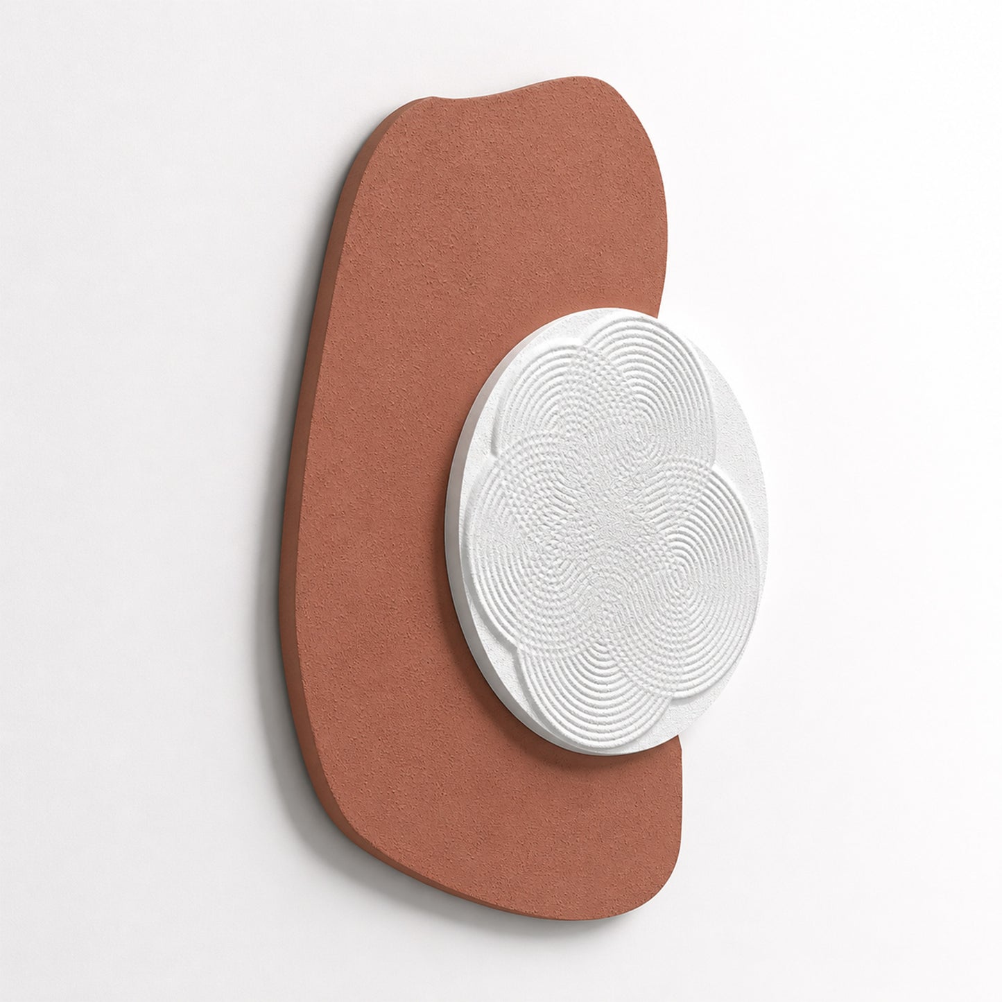 Taupe Ripple Circle Wall Relief