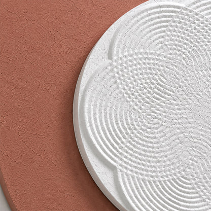 Taupe Ripple Circle Wall Relief