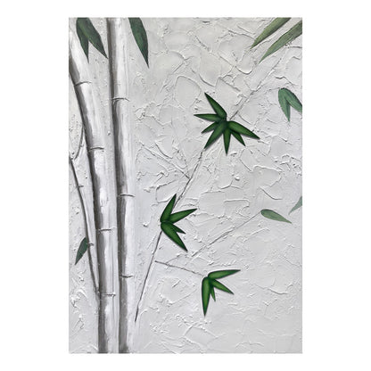Green Bamboo Diptych Textured Art