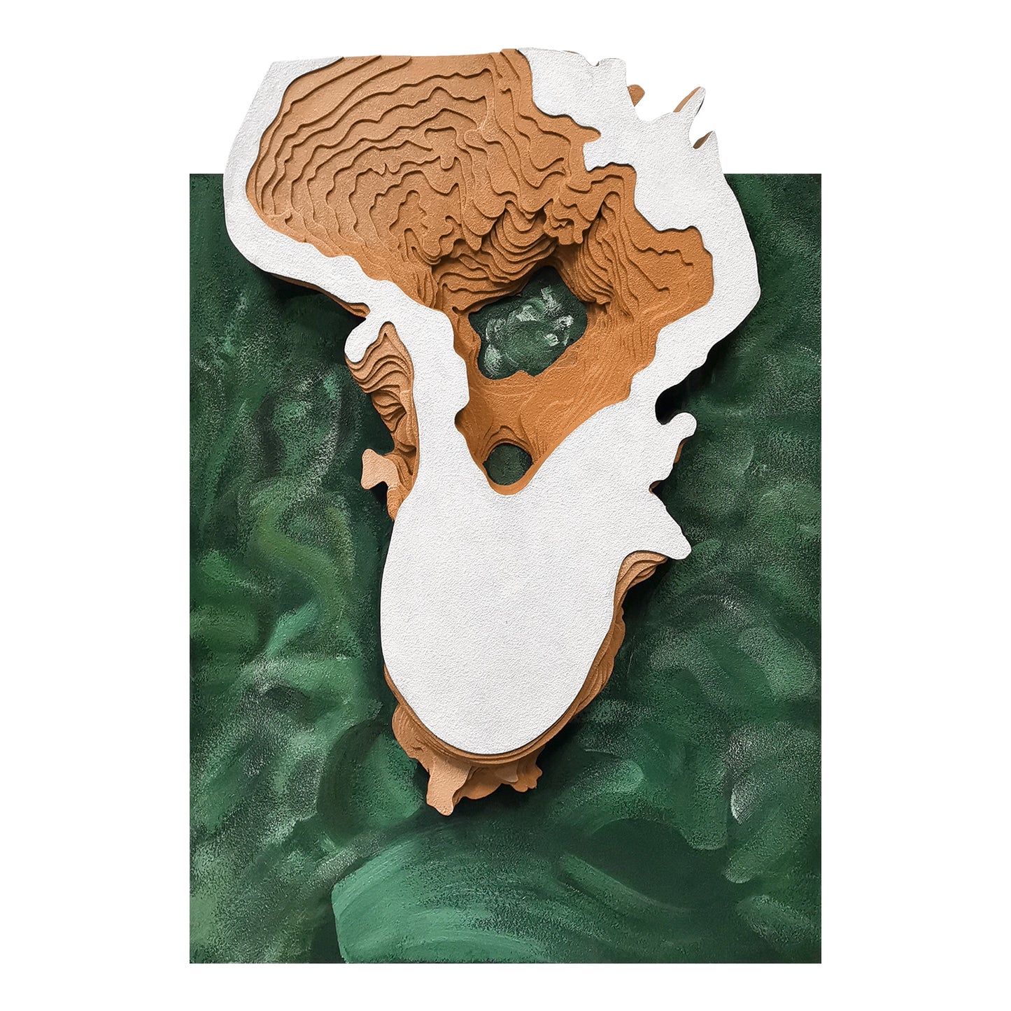 Emerald Africa Map Textured Art
