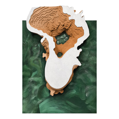 Emerald Africa Map Textured Art