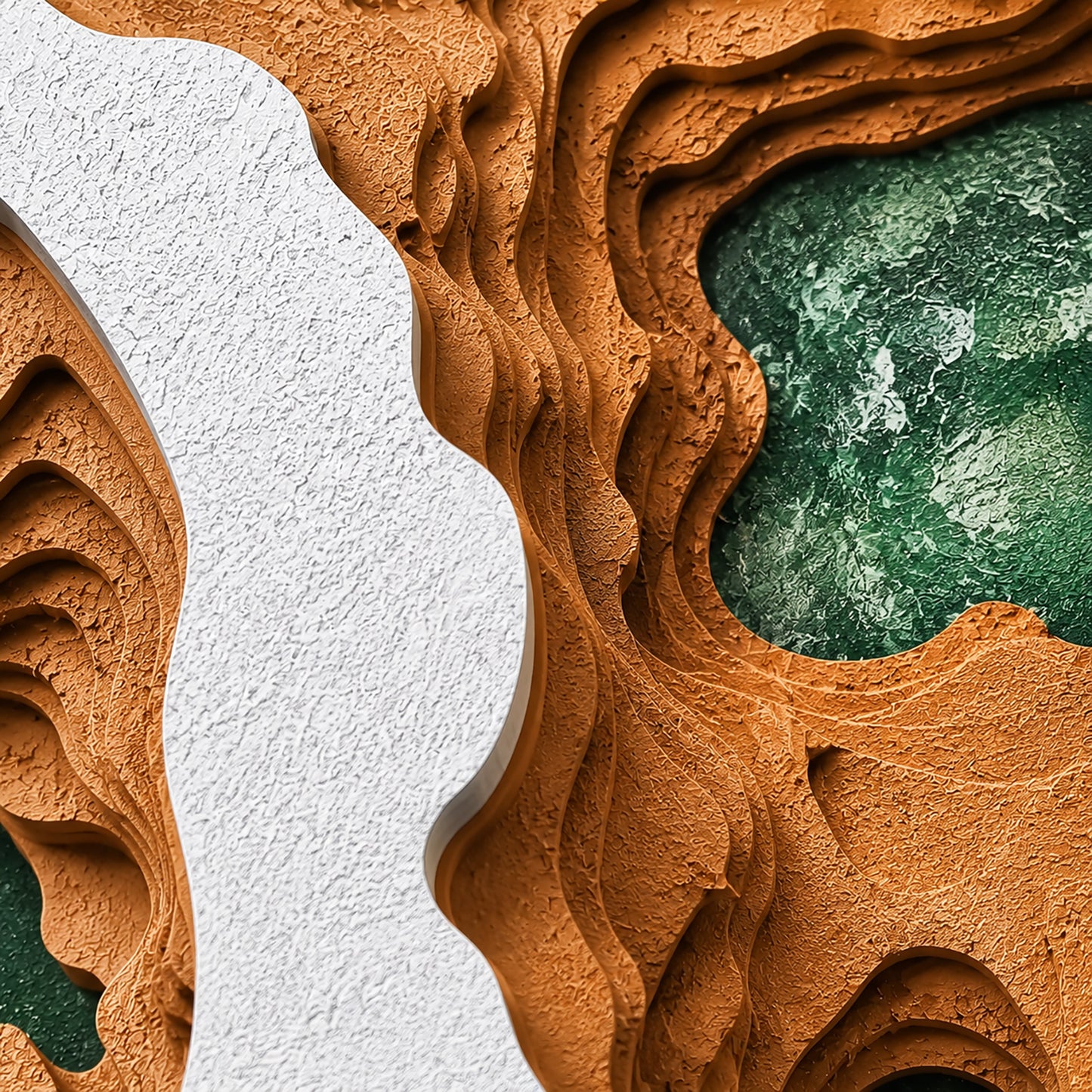 Emerald Africa Map Textured Art