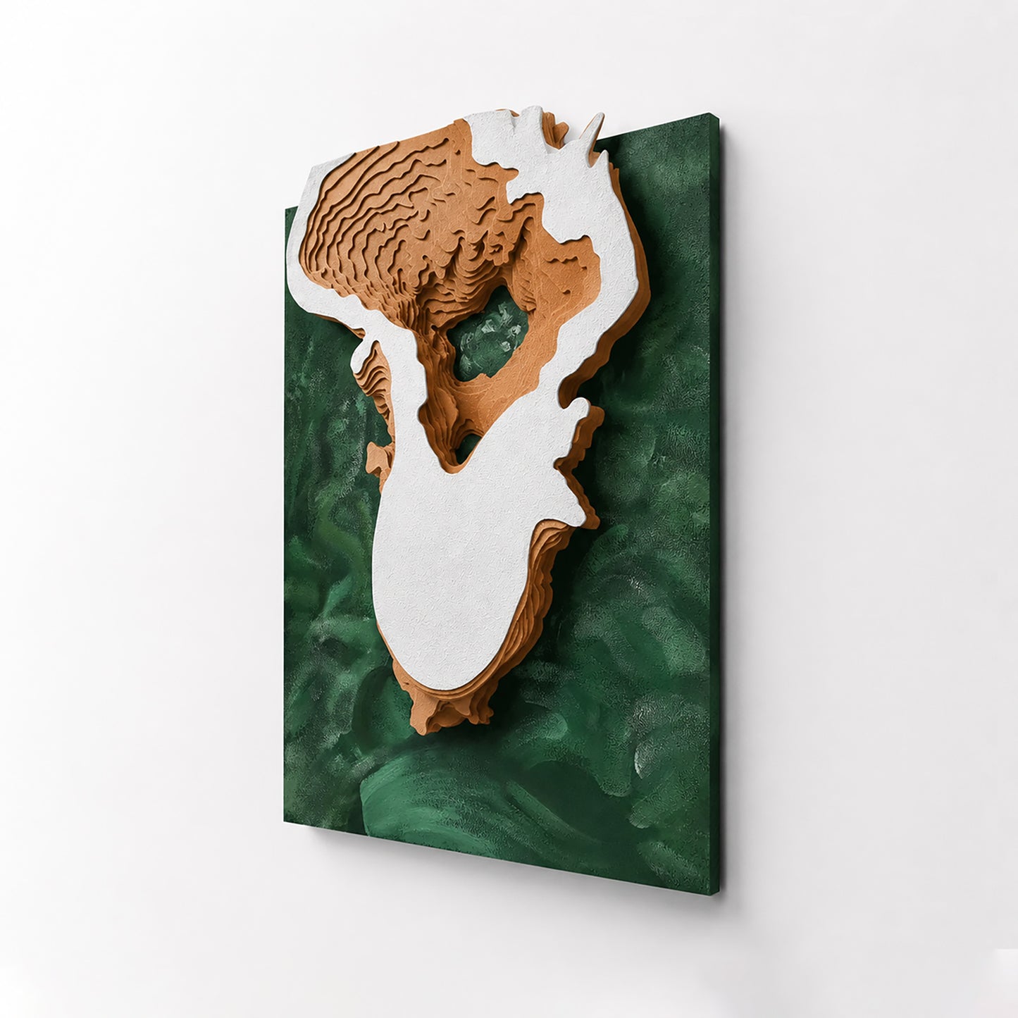 Emerald Africa Map Textured Art