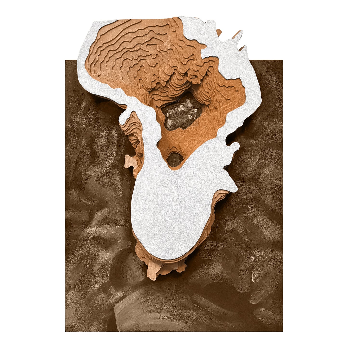 Emerald Africa Map Textured Art
