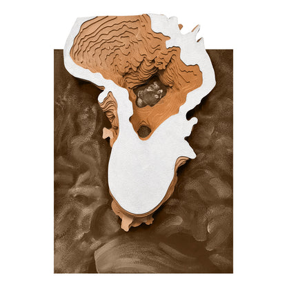 Emerald Africa Map Textured Art