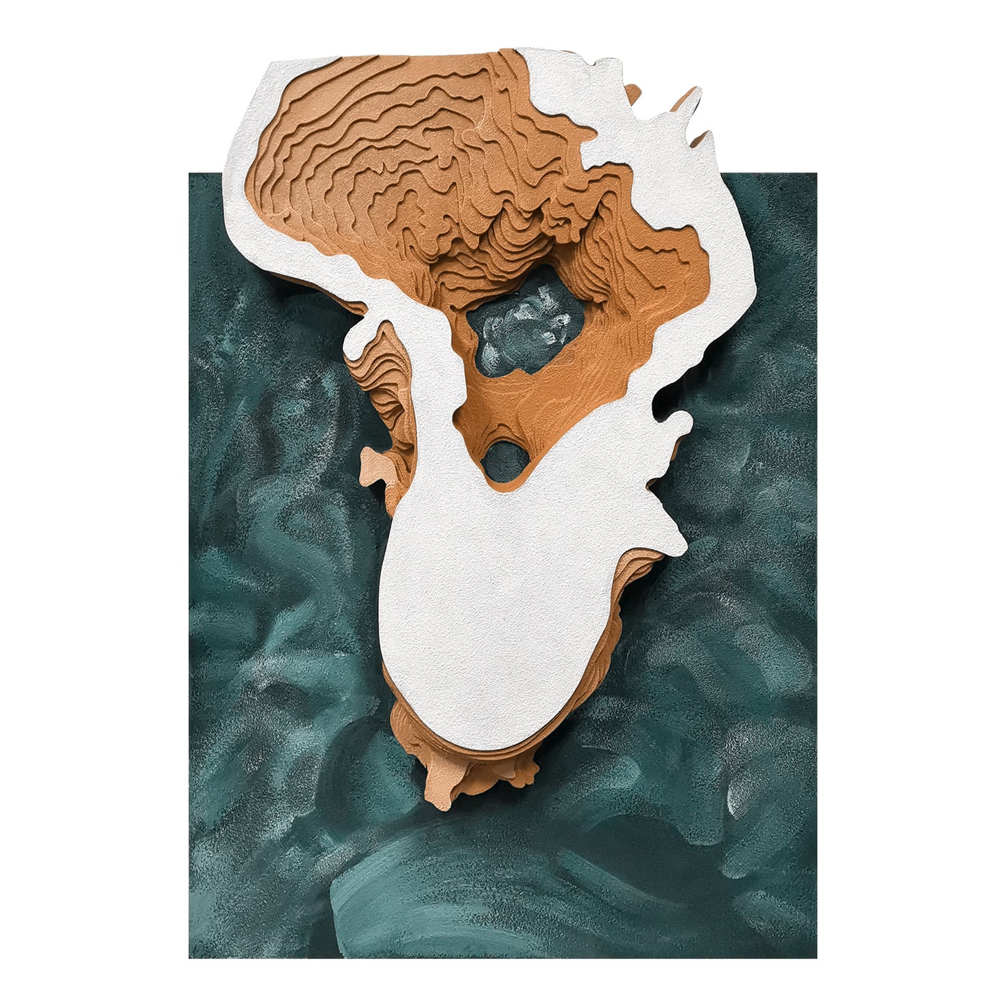 Emerald Africa Map Textured Art