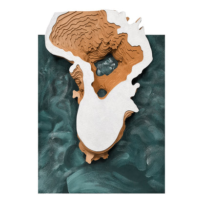 Emerald Africa Map Textured Art
