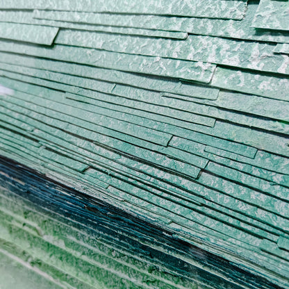 Teal Current Horizontal Textured Art