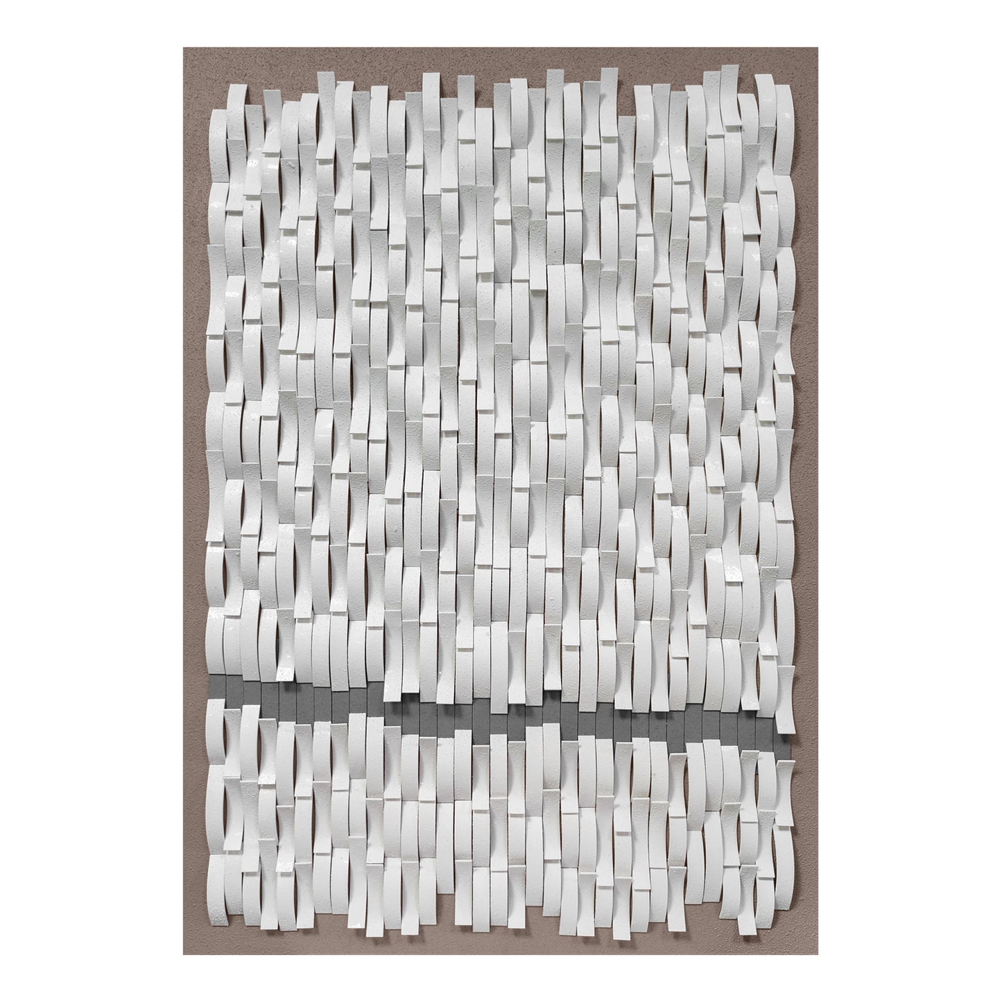 White Cascade Sculptural Wall Panel