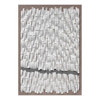 White Cascade Sculptural Wall Panel