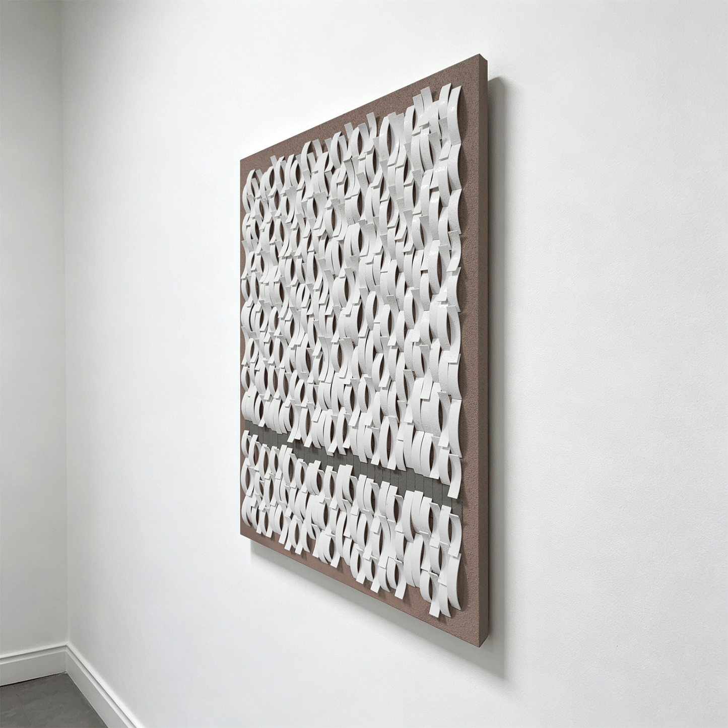 White Cascade Sculptural Wall Panel