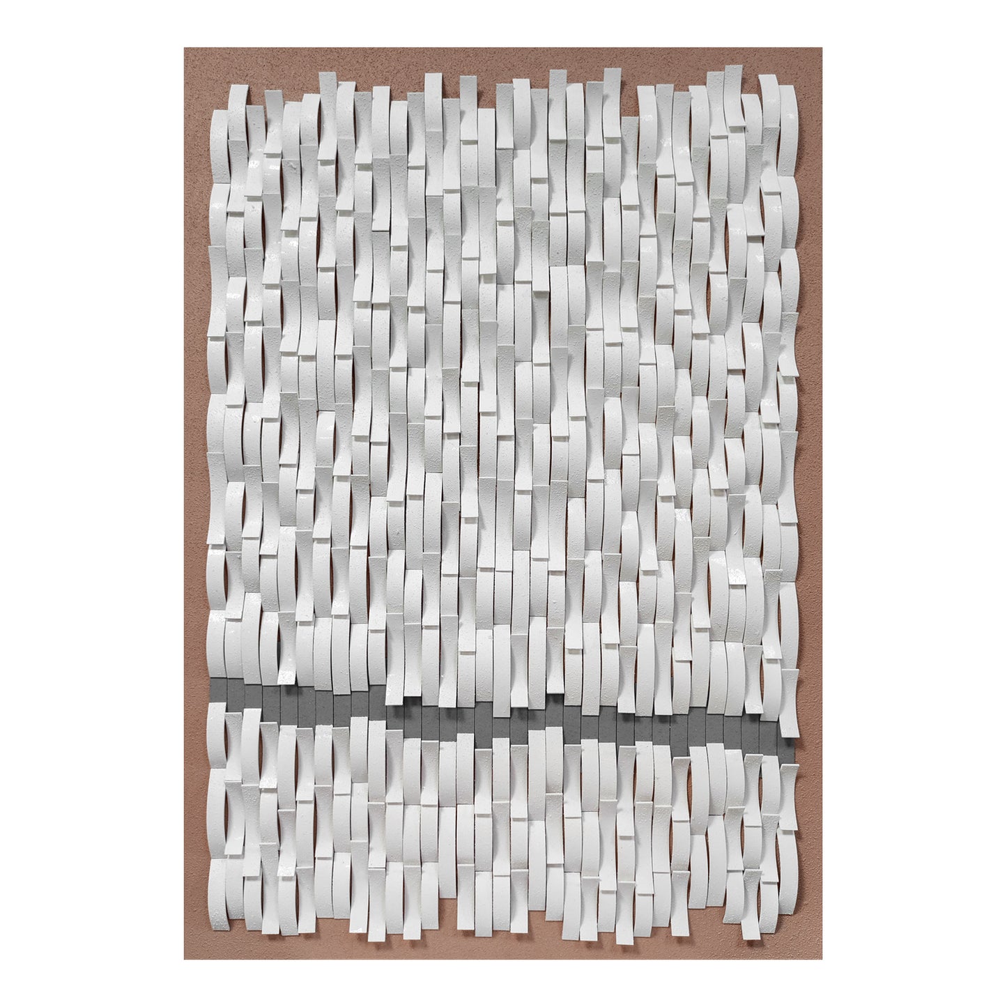 White Cascade Sculptural Wall Panel