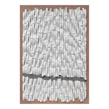 White Cascade Sculptural Wall Panel