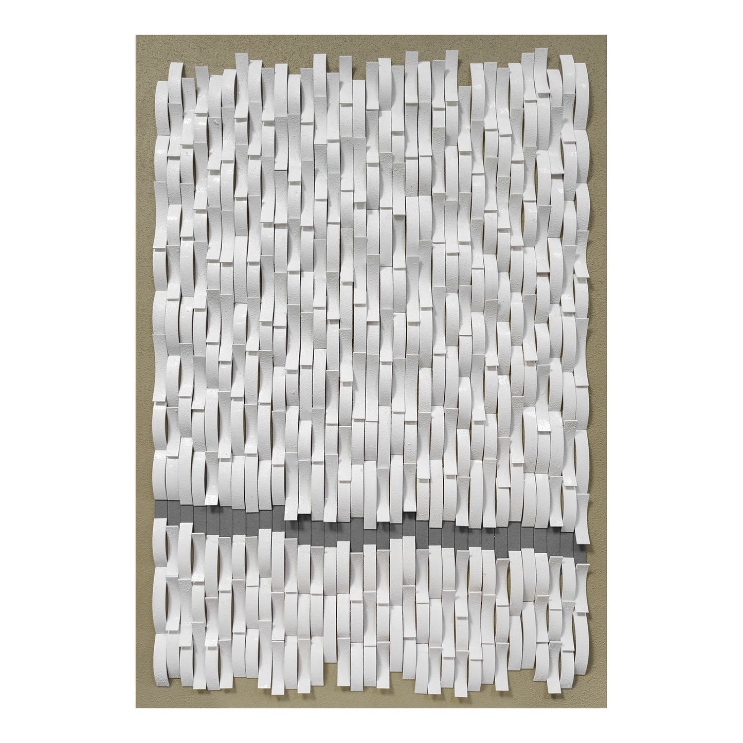 White Cascade Sculptural Wall Panel