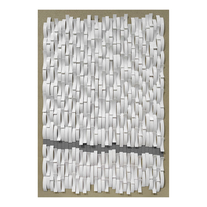 White Cascade Sculptural Wall Panel