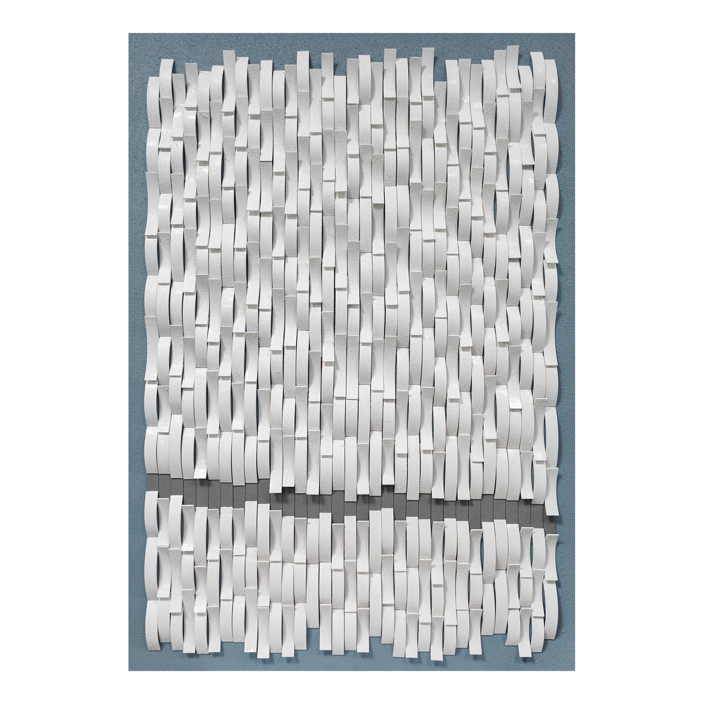 White Cascade Sculptural Wall Panel