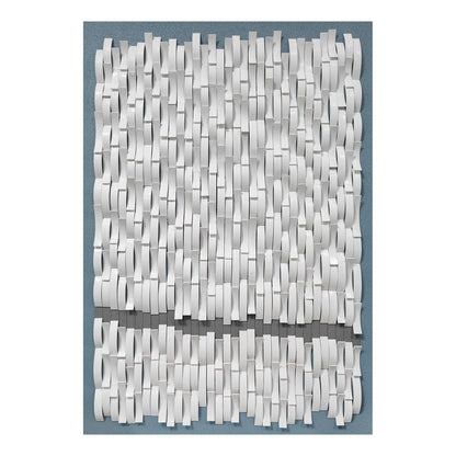 White Cascade Sculptural Wall Panel