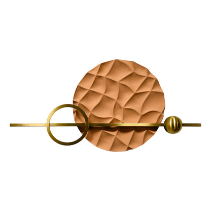 Copper Sun Geometric Wall Sculpture