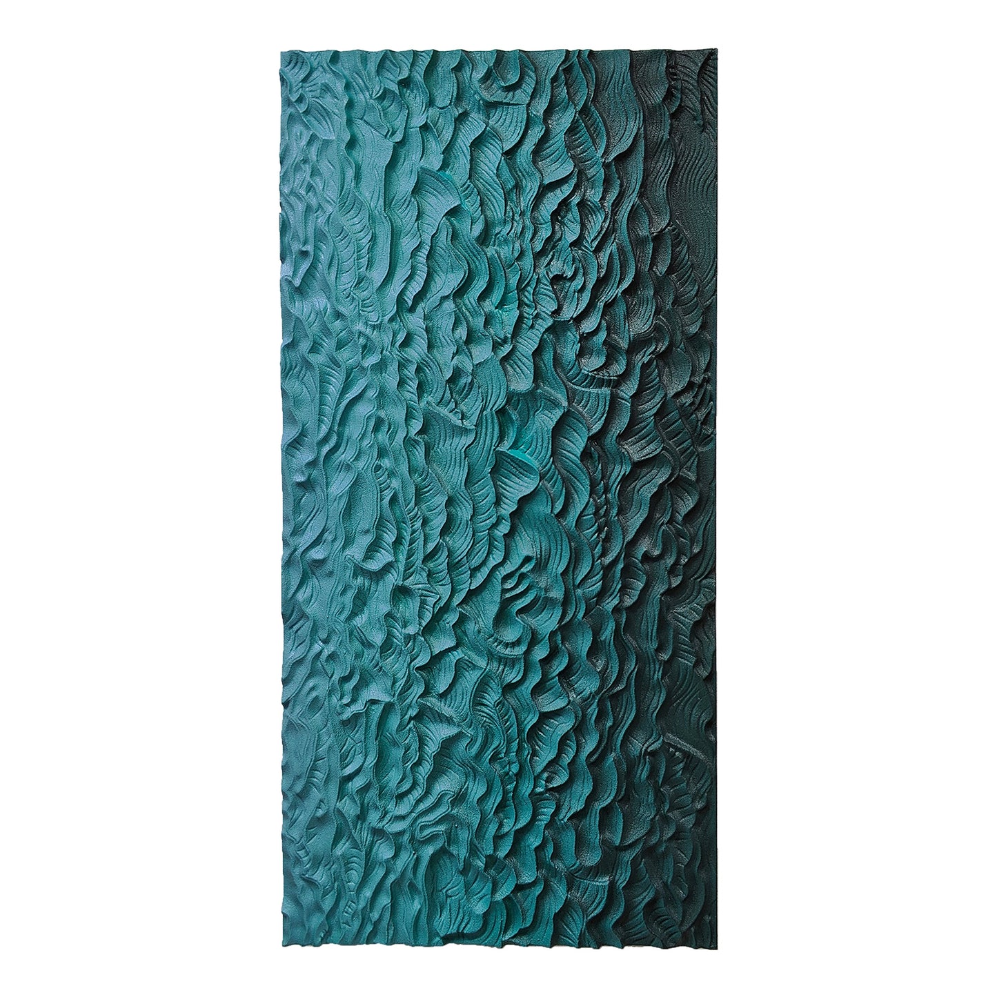 Deep Teal Rain Textured Wall Panel
