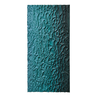 Deep Teal Rain Textured Wall Panel