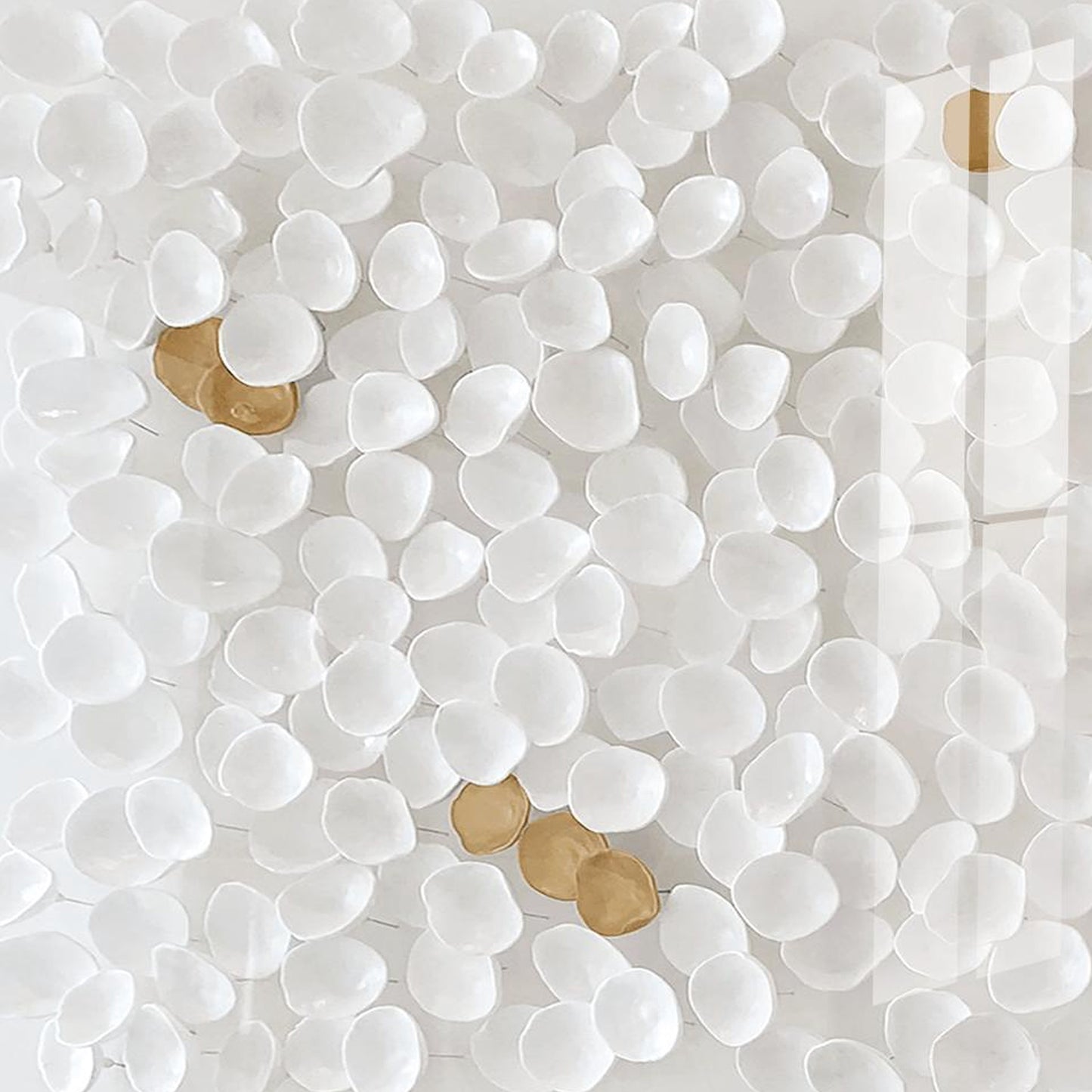 White Petal Paper Shadow Box Art