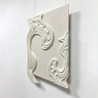 Ivory Contour Organic Wall Relief