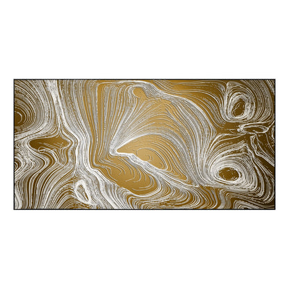 Golden Timber Grain Relief Wall Art