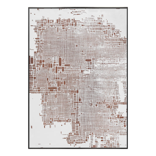 Rose Grid Textured Abstract Wall Art