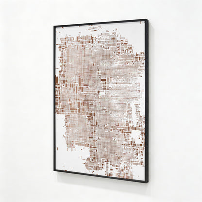 Rose Grid Textured Abstract Wall Art