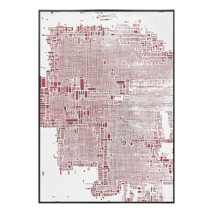 Rose Grid Textured Abstract Wall Art