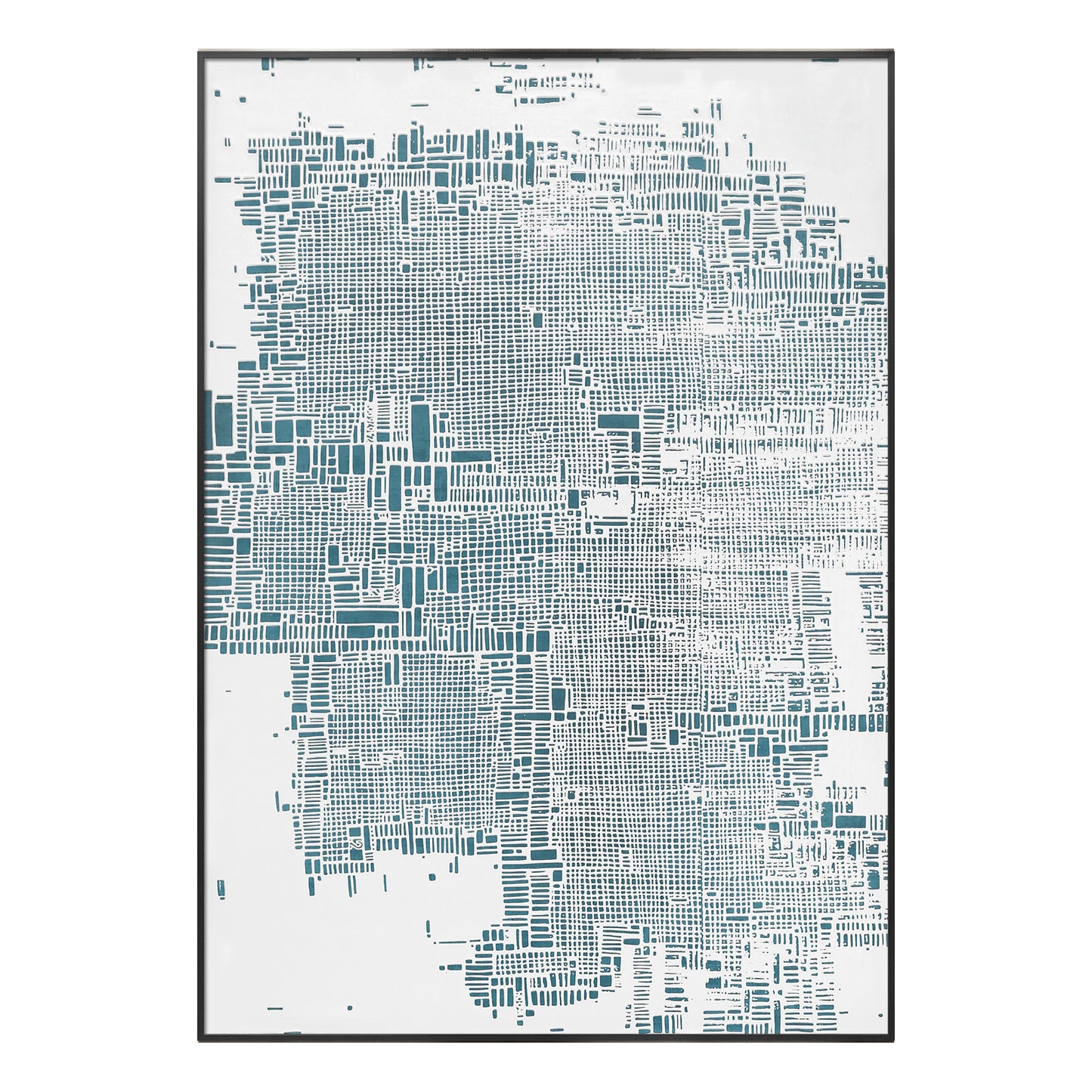 Rose Grid Textured Abstract Wall Art
