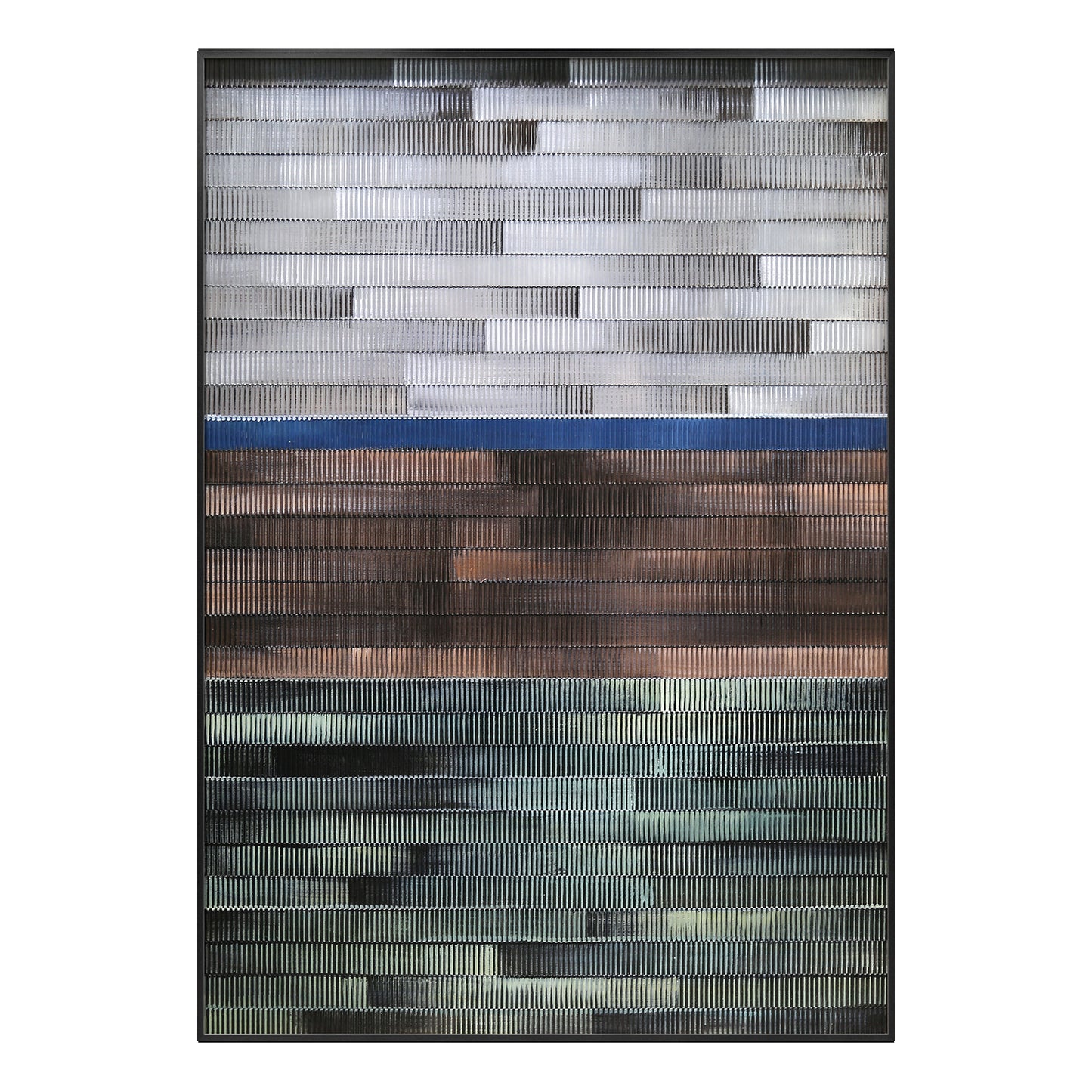 Metallic City Block Wall Mosaic