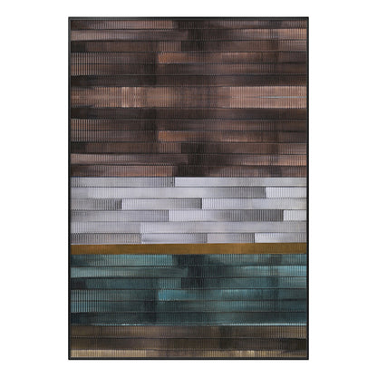 Metallic City Block Wall Mosaic