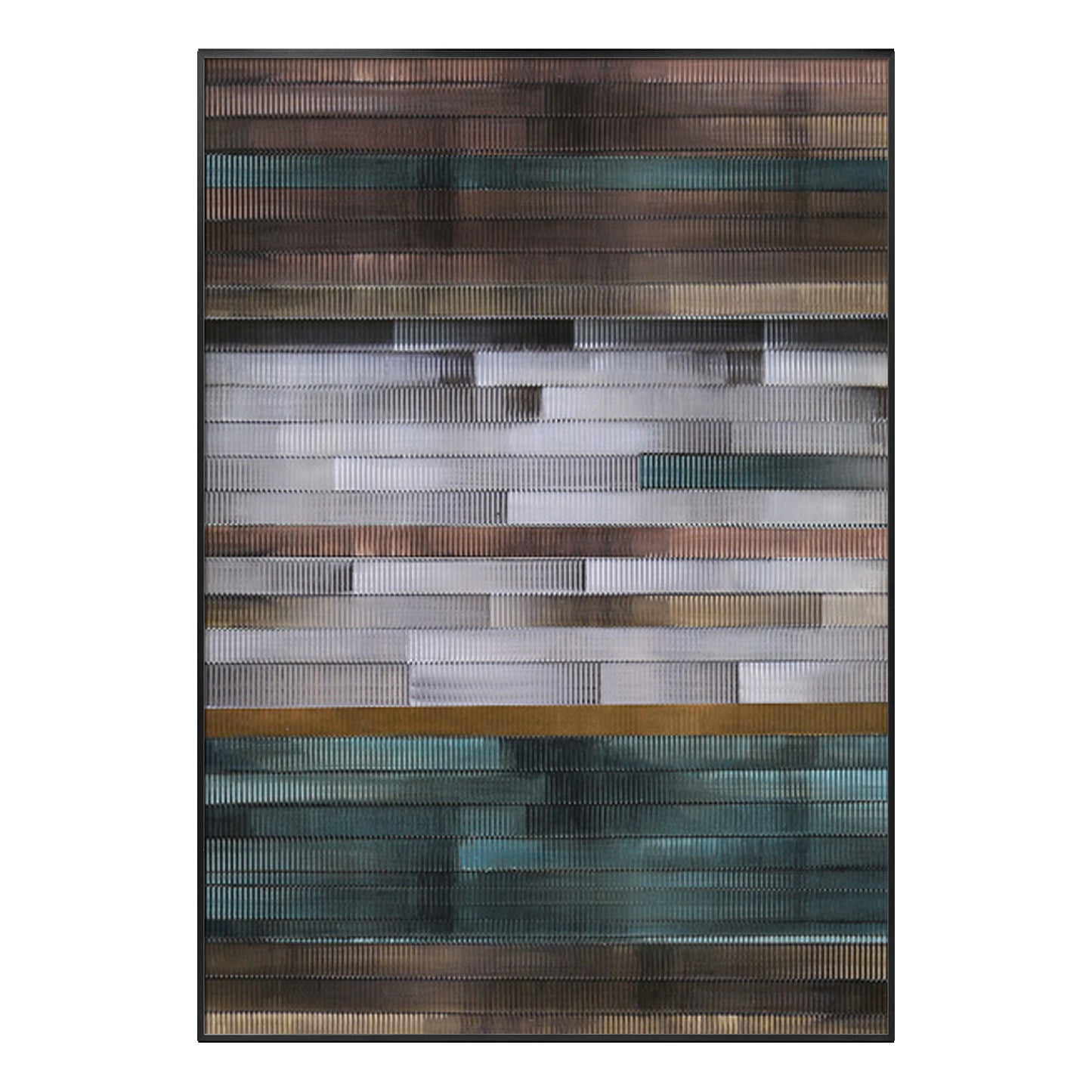 Metallic City Block Wall Mosaic