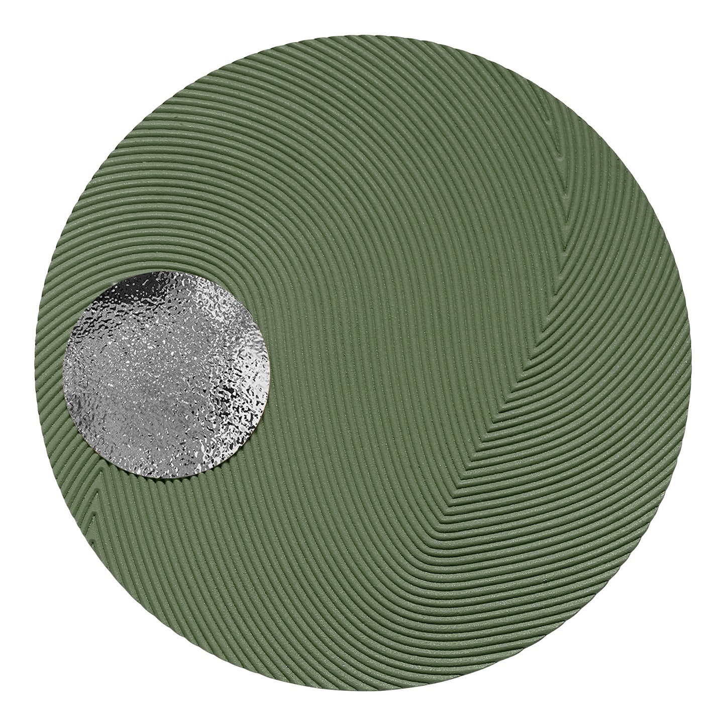 Teal Halo Gold Center Round Wall Art