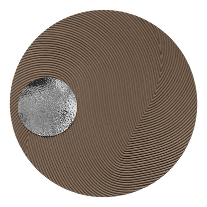 Teal Halo Gold Center Round Wall Art