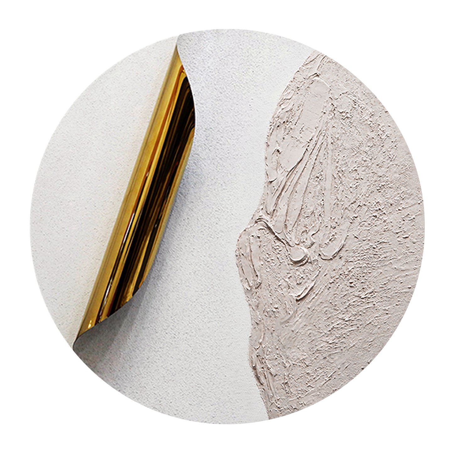 Blush Divide Round Textured Wall Art