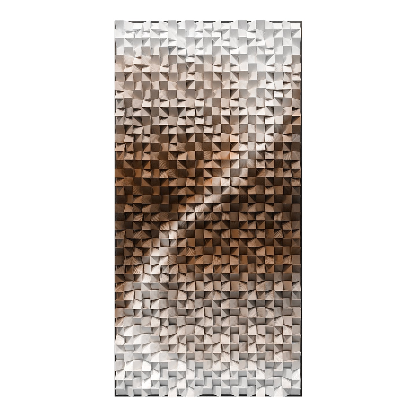Blue Copper Wood Mosaic Wall Panel