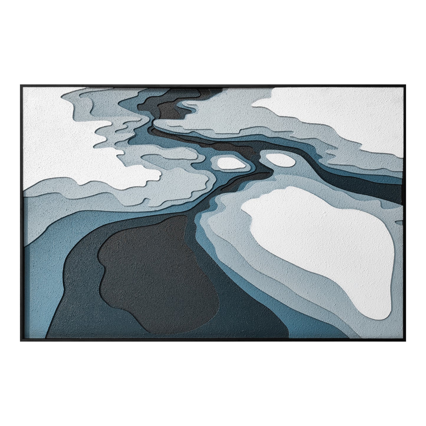 Emerald Mineral Flow Textured Wall Art