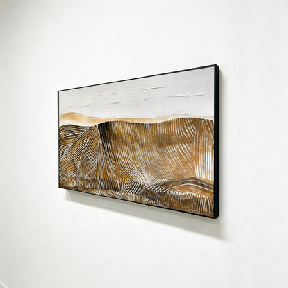 Golden Dune Panorama Wall Relief