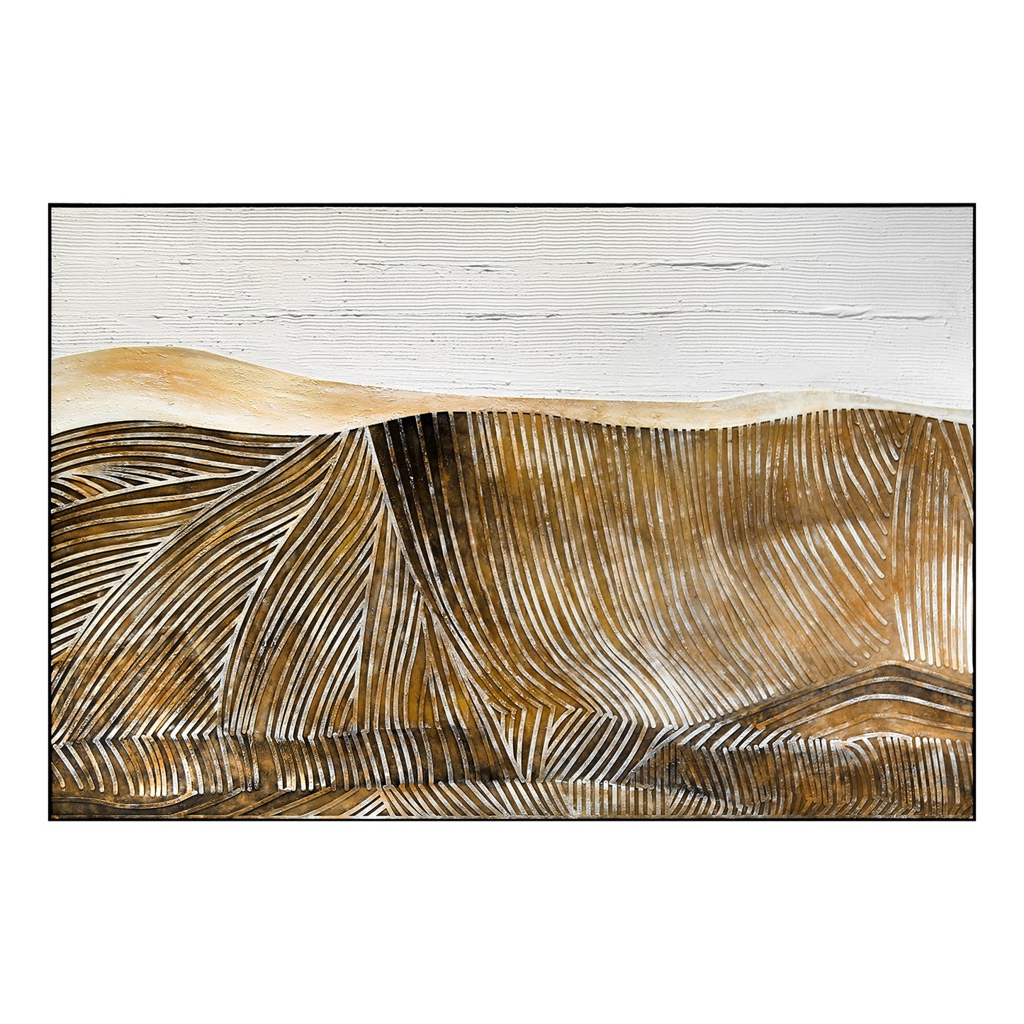 Golden Dune Panorama Wall Relief