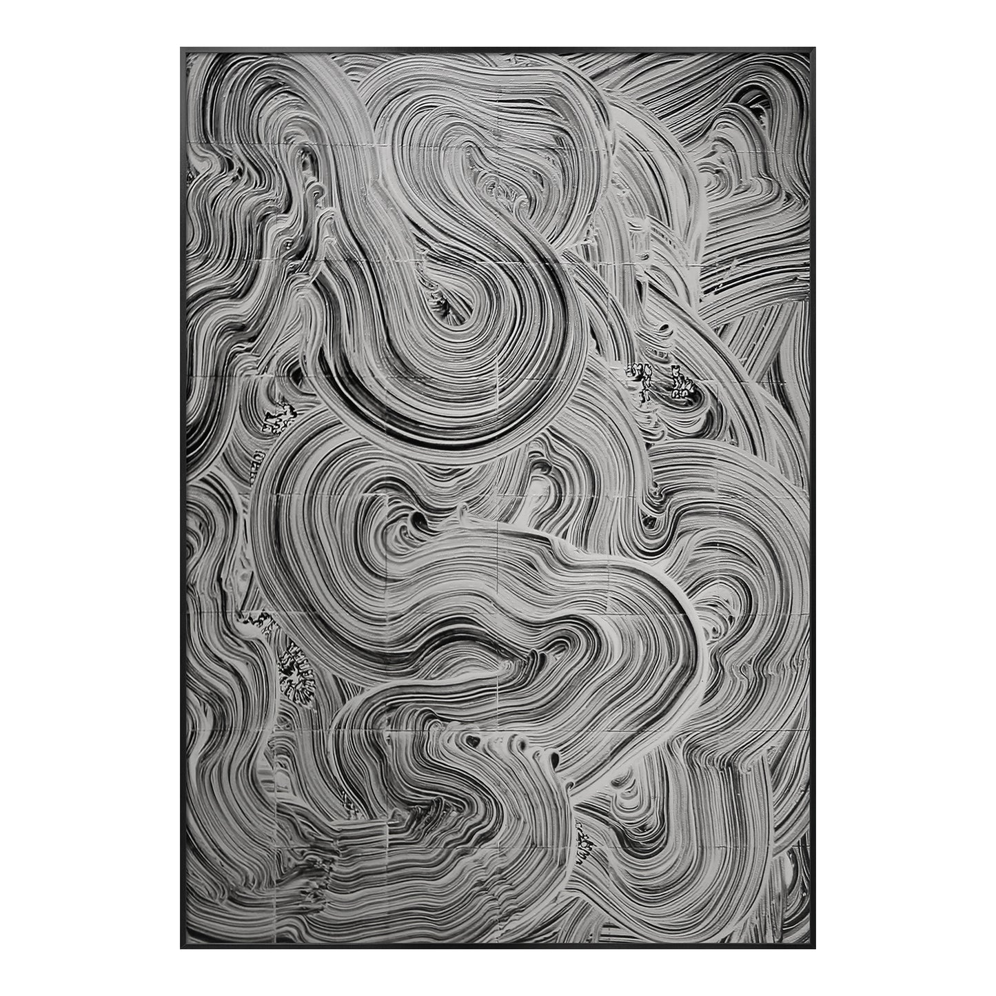 Gray Marble Current Relief Wall Art