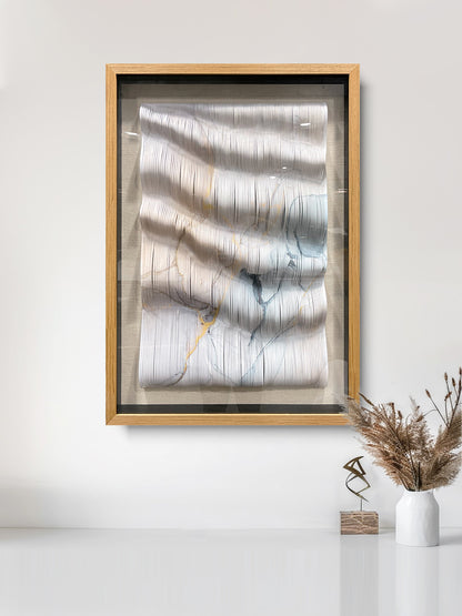 Handcrafted 3D paper art wall decor, featuring modern three-dimensional design and exquisite artistic texture.