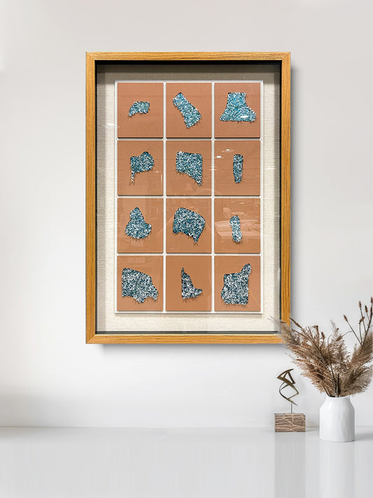 A three-dimensional carving masterpiece adorned with dynamic crystals, exuding an elegant and refined ambiance.