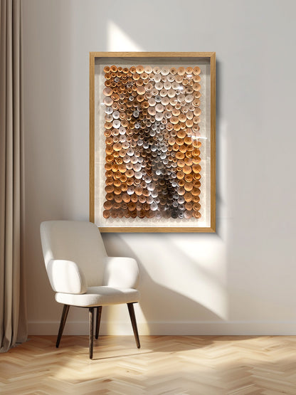 Handmade Wood Blossom Wall Sculpture - 3D Spiral Vortex Art