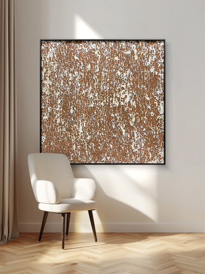 Handmade Mixed-Media Wall Art - Large Textured Painting