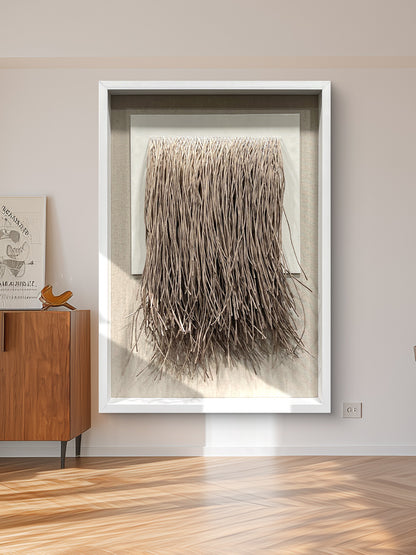 Minimalist Paper Rope Fringe Tapestry Wall Art
