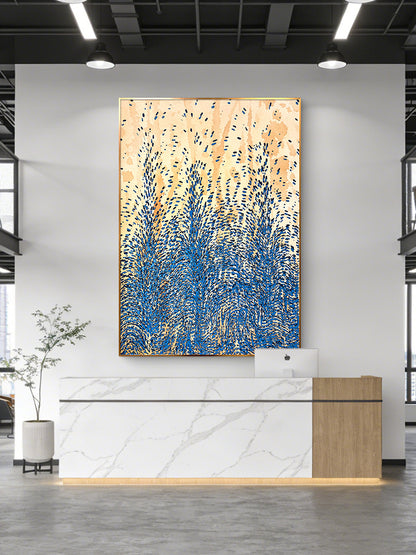Textured Abstract Canvas Art Inspired by Natural Motion